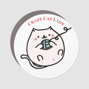 Crazy Cat Lady Car Magnet