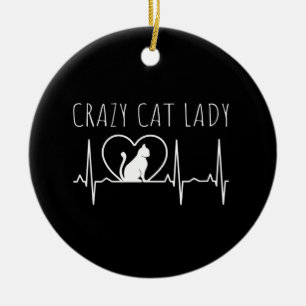 Crazy Cat Lady Ceramic Ornament