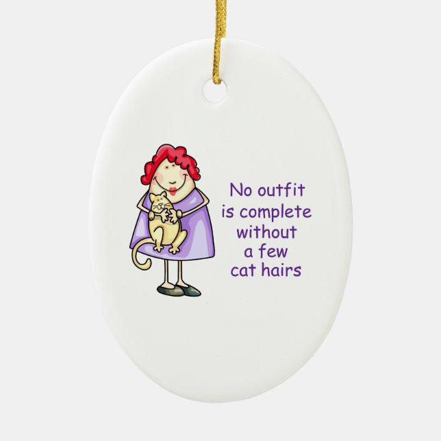 CRAZY CAT LADY CERAMIC ORNAMENT (Front)