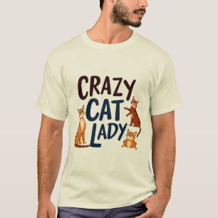 Crazy Cat Lady Club – Cute Trio Kitty Design T-Shirt