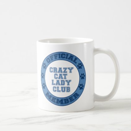 Crazy Cat Lady Club Logo Mugs Cups