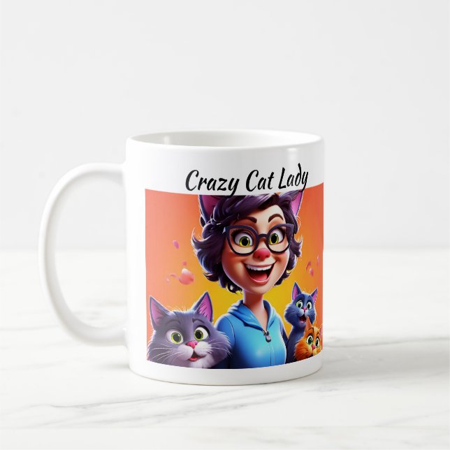 Crazy Cat Lady Coffee Mug (Left)