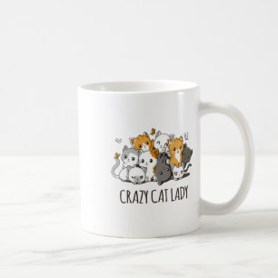 Crazy Cat Lady Cute Anime Kitty Cat T Shirt  Coffee Mug