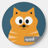 Crazy Cat Lady - Cute Drawing - Custom Script Name Wireless Charger (Front)