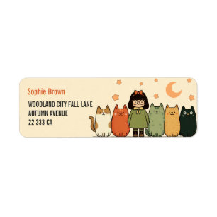Crazy Cat Lady Cute Felines Return Address Label