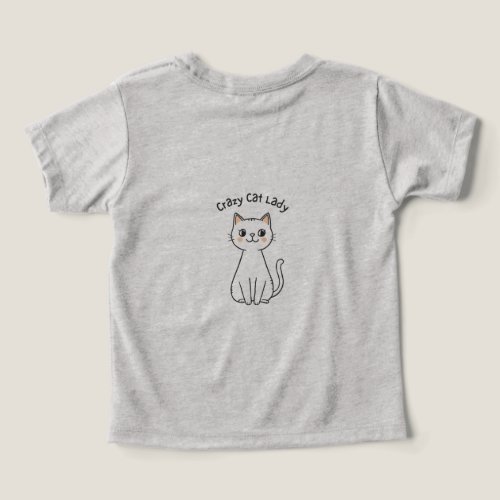 Crazy Cat Lady Cute Illustration T-Shirt Toddler T-shirt