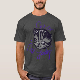 Crazy Cat Lady Cute Tiger Stripe Tabby Cat Art  T-Shirt