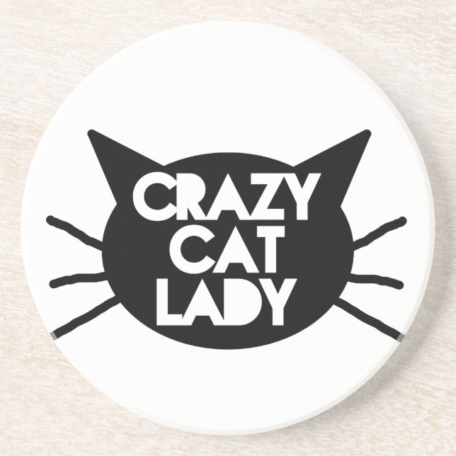 Crazy Cat Lady Drink Coaster (Front)