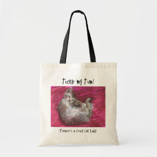 Crazy Cat Lady fun pink tote bags