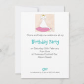 Crazy cat lady funny birthday party Invites (Back)