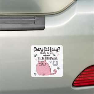 Crazy Cat Lady? Funny Cat Lover Gift Car Magnet
