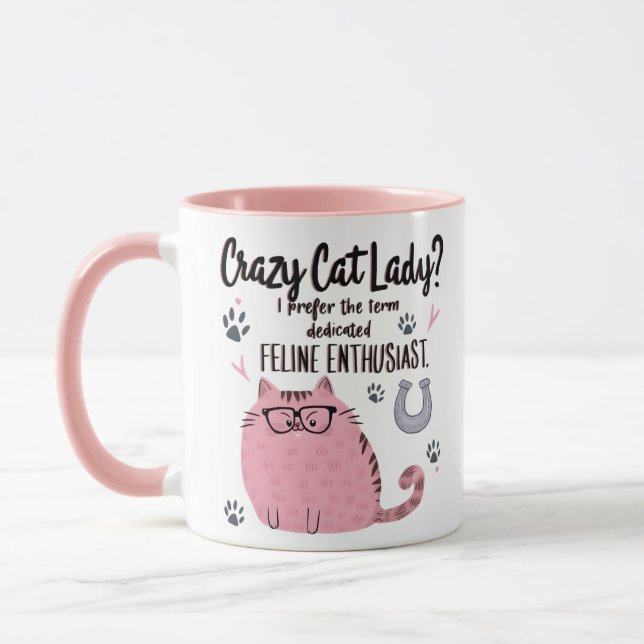 Crazy Cat Lady? Funny Cat Lover Gift  Mug (Left)