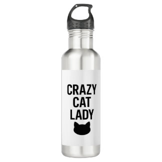 Crazy Cat Lady – Funny Cat Lover Gift Stainless Steel Water Bottle