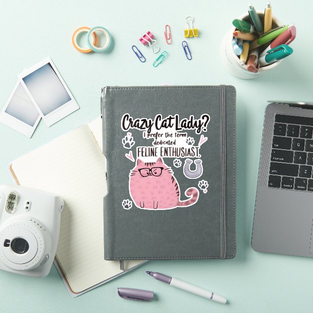 Crazy Cat Lady? Funny Cat Lover Gift  Sticker (iPad Cover)