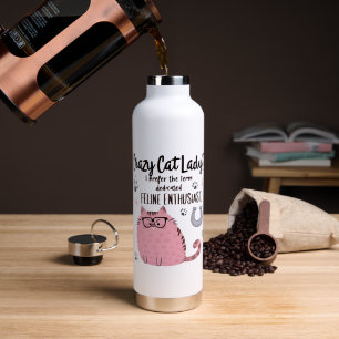 Crazy Cat Lady? Funny Cat Lover Gift Water Bottle