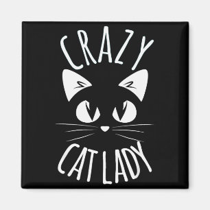 Crazy Cat Lady Funny Fur Mom Mother's Day Christma Magnet