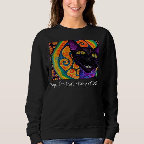 Crazy Cat Lady Halloween Graphic Sweatshirt