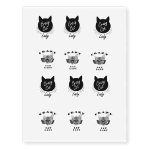 Cat Silhouette Temporary Tattoos | Zazzle Cat Silhouette Temporary Tattoos | Zazzle