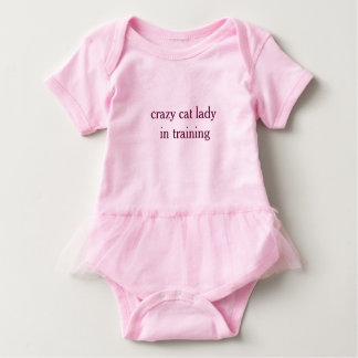 Crazy Cat Lady in Training- Baby Tutu Bodyuit Baby Bodysuit