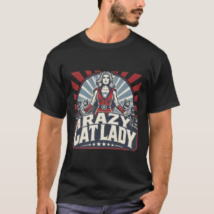 Crazy Cat Lady Kamala Harris Strong Women T-Shirt