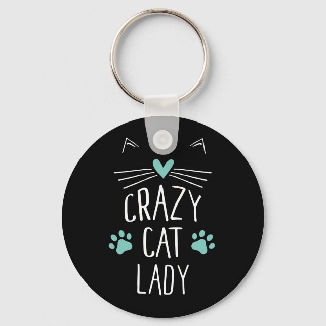 Crazy Cat Lady Keychain (Front)