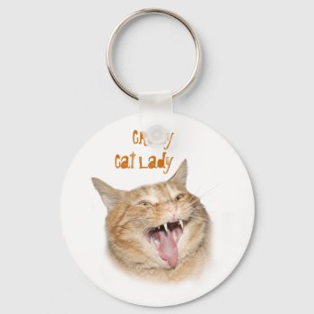 Crazy Cat Lady Keychain by deemac1 at Zazzle