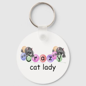 Crazy Cat Lady Keychain by MishMoshTees at Zazzle