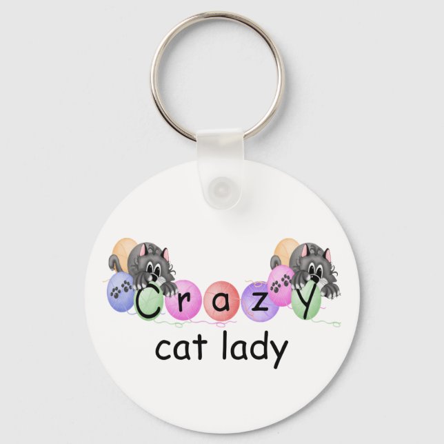 Crazy Cat Lady Keychain (Front)
