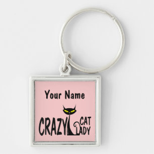 Crazy Cat Lady Keychain