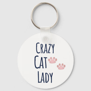 Crazy Cat Lady Keychain