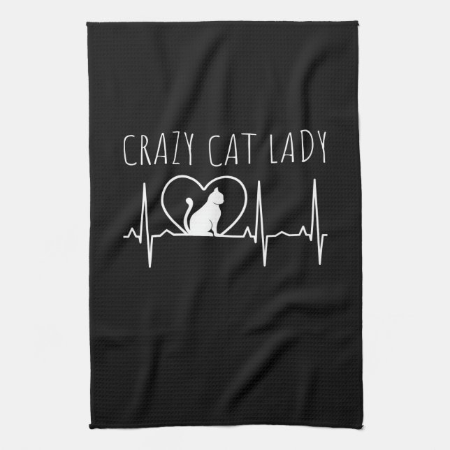 Crazy Cat Lady Kitchen Towel (Vertical)