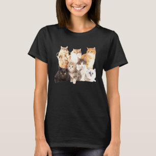Crazy Cat Lady Lots Of Cats Cute Animal Party T-Shirt