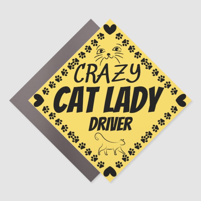 Crazy Cat Lady Magnet (Front)