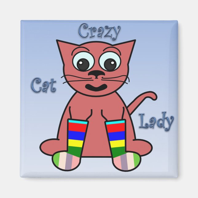 Crazy Cat Lady Magnet (Front)