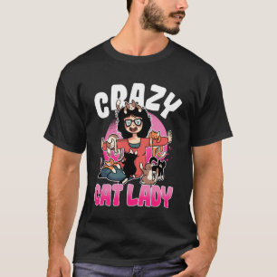 Crazy Cat Lady Motif  Great Cat Mum Grandma T-Shirt