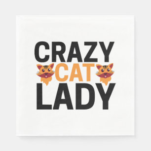 Crazy cat lady           napkins