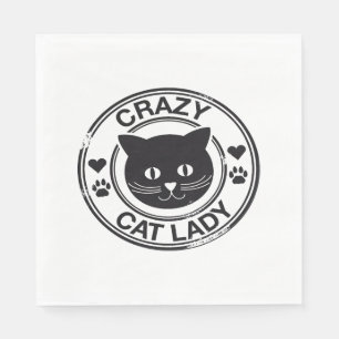 crazy cat lady napkins
