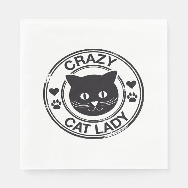 crazy cat lady            napkins (Front)