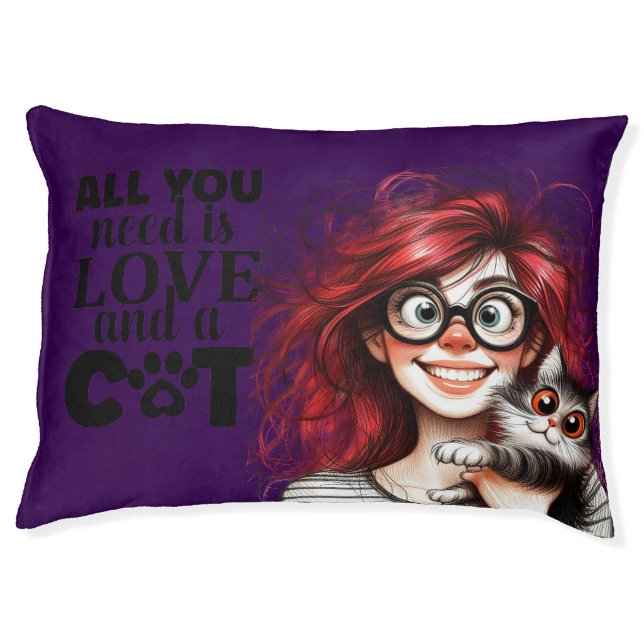 Crazy Cat Lady  Pet Bed (Front)