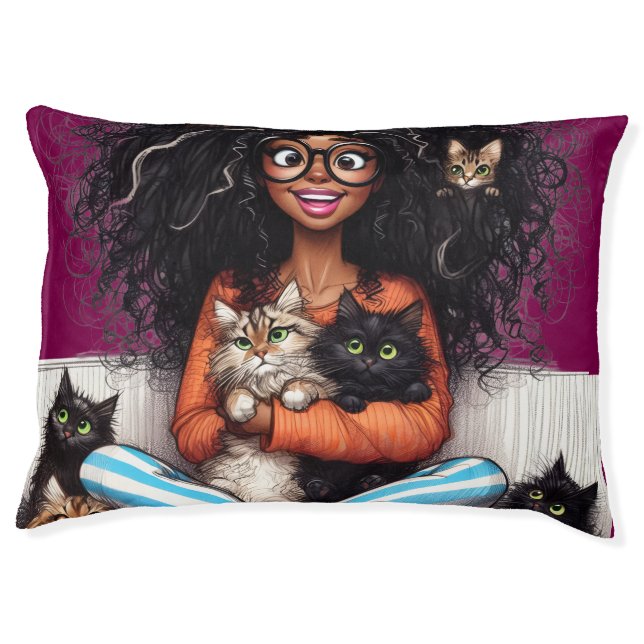 Crazy Cat Lady  Pet Bed (Front)