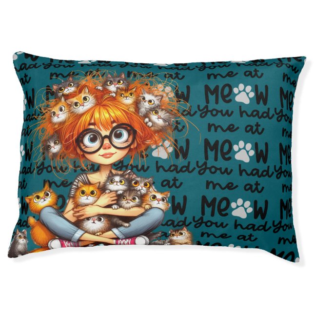Crazy Cat Lady  Pet Bed (Front)