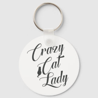 Crazy Cat Lady Pet Cat Lover Keychain