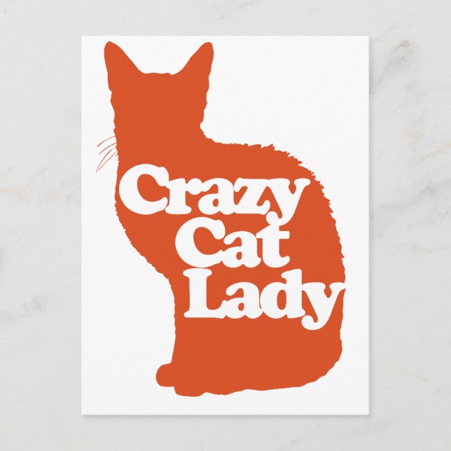 Crazy cat lady postcard (Front)