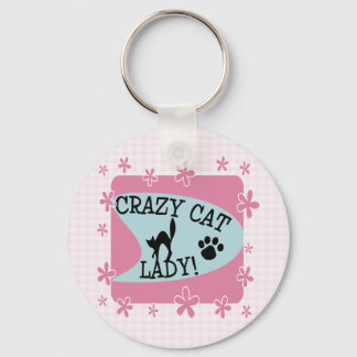 Crazy Cat Lady - Retro Keychain