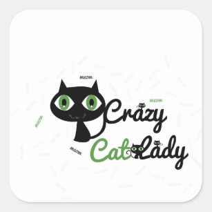 Cute Custom Color Le Chat Noir Black Cat Stickers