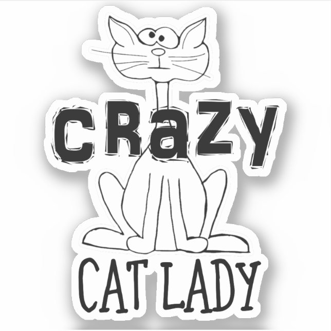 Crazy Cat Lady Sticker (Front)