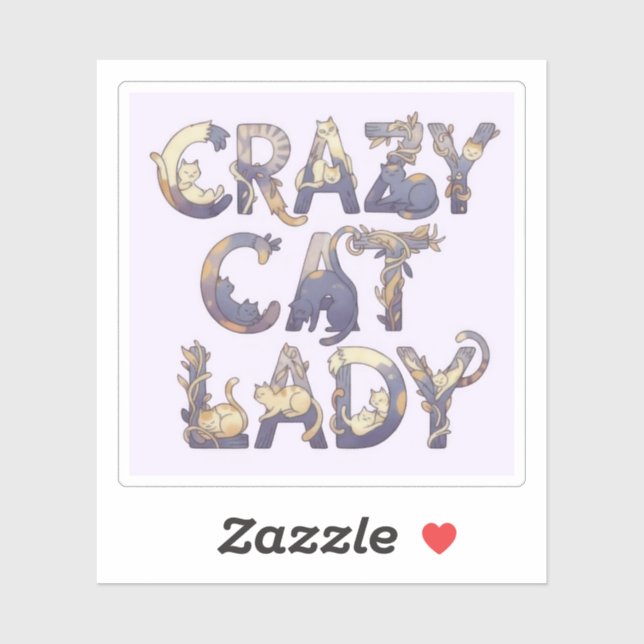 Crazy Cat Lady Sticker (Sheet)