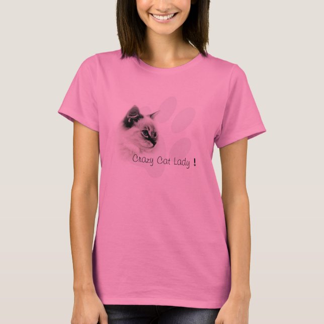 Crazy Cat Lady t shirt (Front)