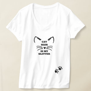 Crazy Cat Lady T-Shirt - Cat Hair is My Glitter