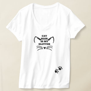 Crazy Cat Lady Tee - Cat Hair Is My Glitter Shirt